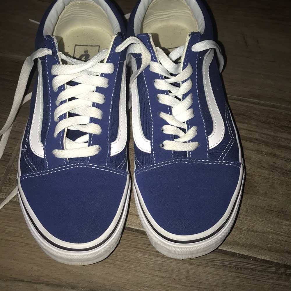 Blue old skool vans